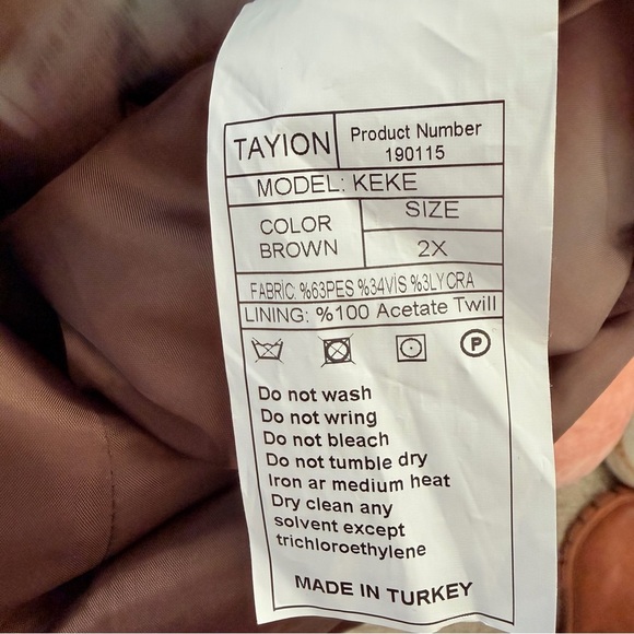 TAYION Luxury Fabric Women’s Coat - Picture 9 of 10